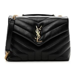 YSL Lou Lou small black-gold hardware
